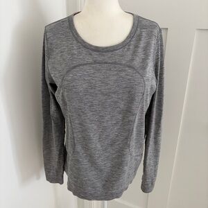 Lululemon Swiftly Tech Gray Long Sleeve Athletic Top Sz 12/L Women’s *L30